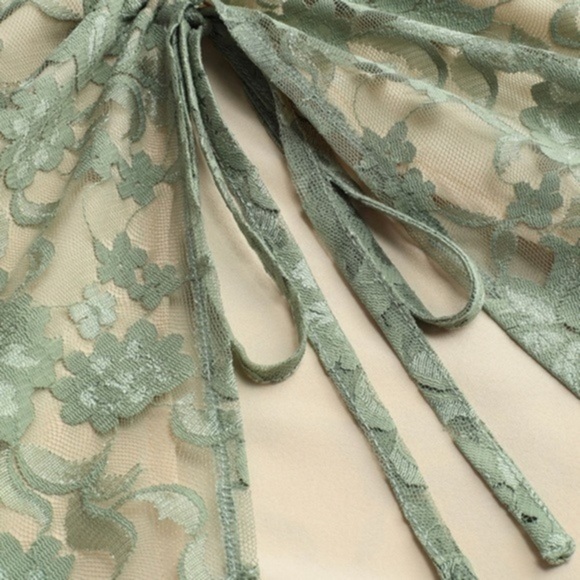 NWT Plus Lace Rutched Midi Dress - Picture 4 of 8